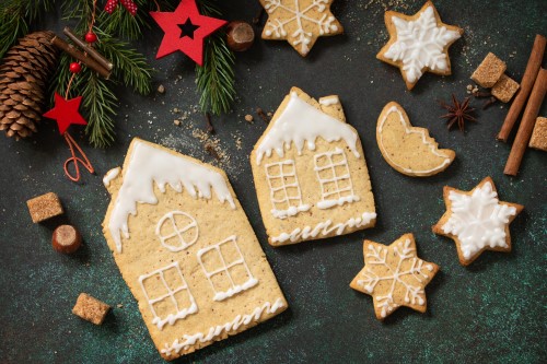 Pierniczki świąteczne w kształcie domków
